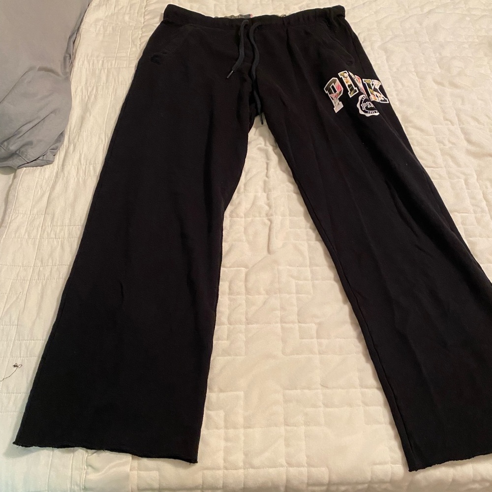 PINK sweat pants, short length size medium
